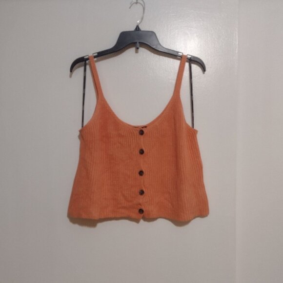 Forever 21 Tops - Knit Crop Top Spaghetti Strap Orange Junior’s Size Medium
